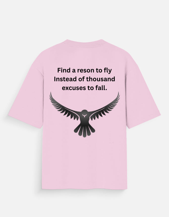 Eagle printed-Light baby pink