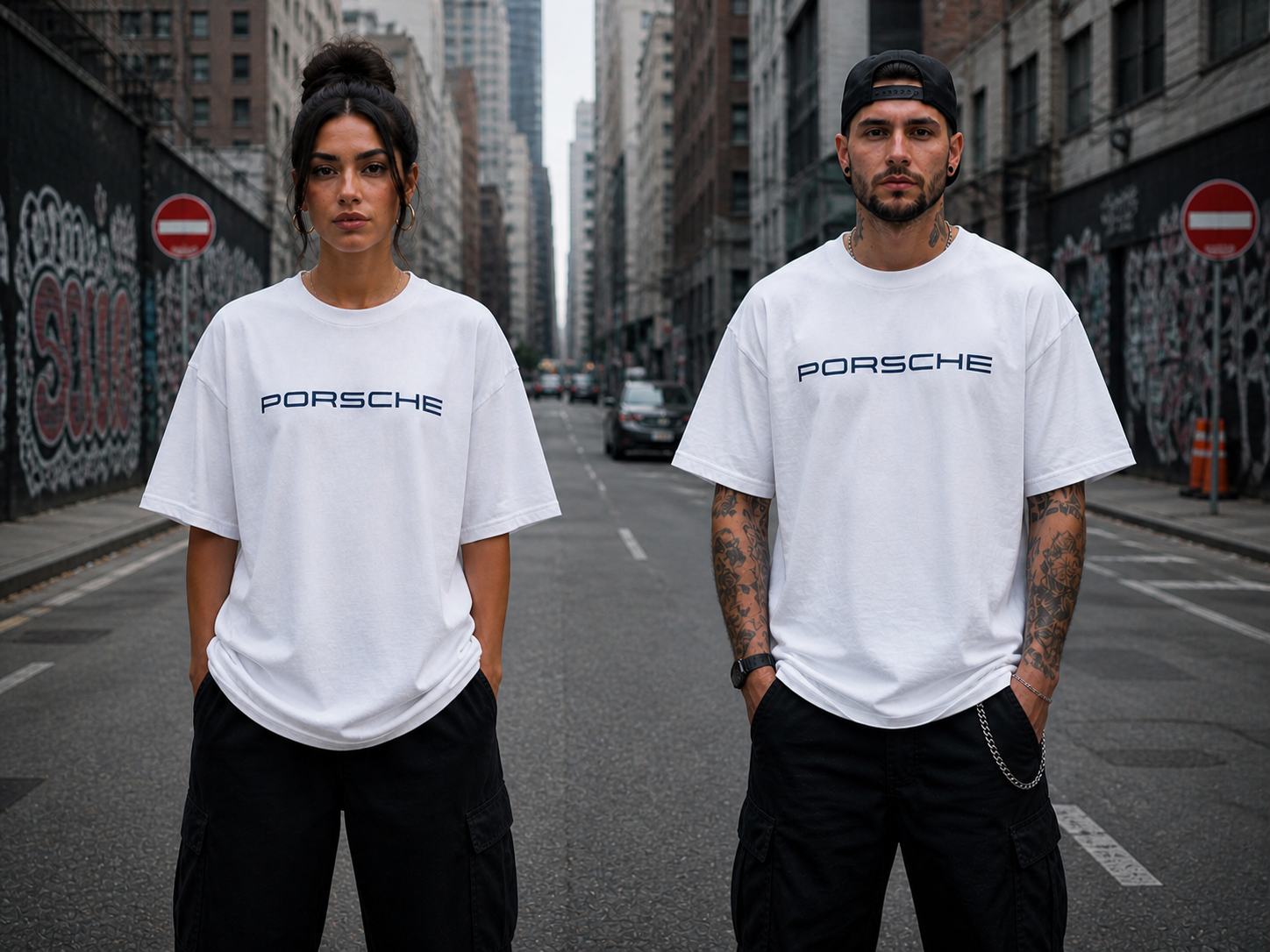porsche t-shirt white