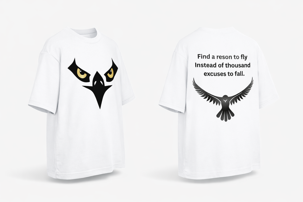 Eagle printed-white
