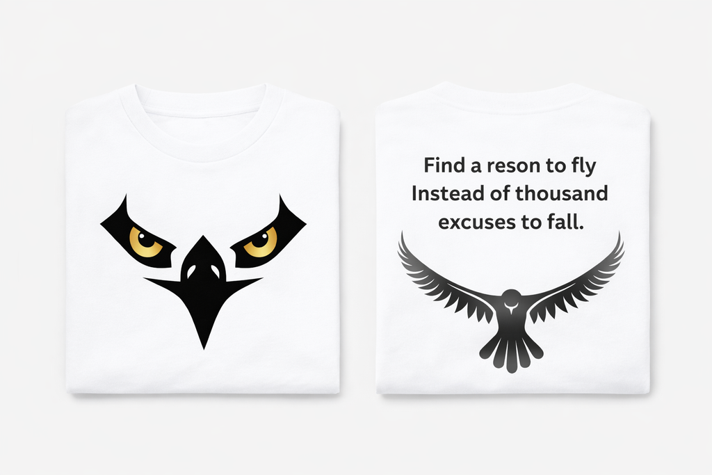 Eagle printed-white