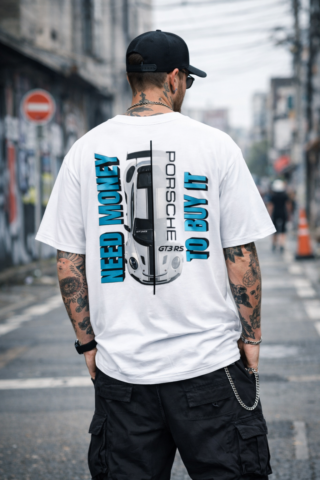 porsche t-shirt white